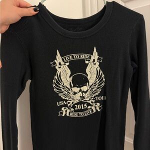 Brandy Melville Black Long Sleeve Tee